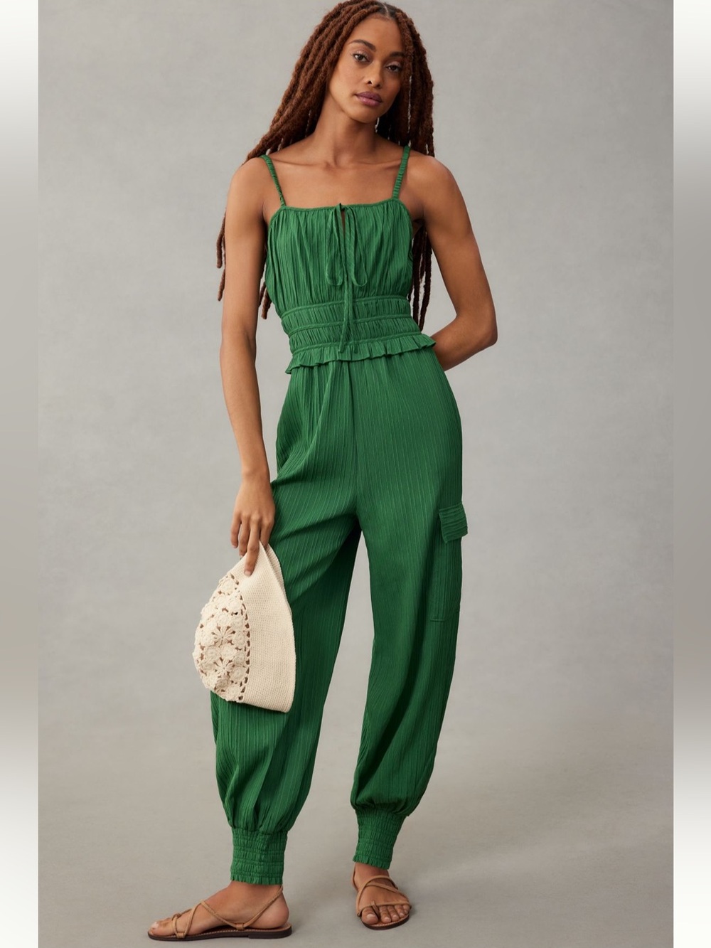 En Saison Rider Smocked Jumpsuit